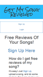 Mobile Screenshot of getmysongreviewed.com